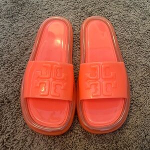 Tory Burch bubble jelly slides